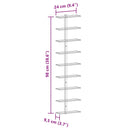 vidaXL fekete vas falra szerelhető bortartó állvány 9 palacknak