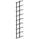 vidaXL 2 db fekete vas falra szerelhető bortartó állvány 18 palacknak