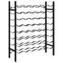 vidaXL fekete fém bortartó állvány 48 palackhoz