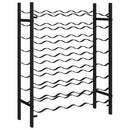 vidaXL fekete fém bortartó állvány 48 palackhoz