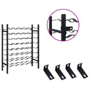 vidaXL fekete fém bortartó állvány 48 palackhoz