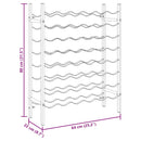 vidaXL fekete fém bortartó állvány 48 palackhoz
