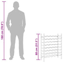 vidaXL fekete fém bortartó állvány 48 palackhoz