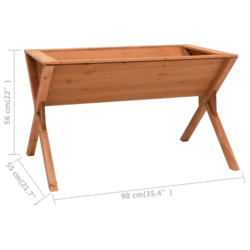 vidaXL fenyőfa ültető 90 x 55 x 56 cm
