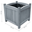 vidaXL 2 db tömör fenyőfa kerti magaságyás 30 x 30 x 30 cm