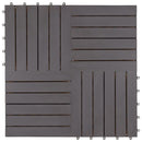 vidaXL 20 darab antikolt szürke tömör akácfa padlólap 30 x 30 cm