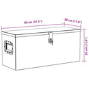 vidaXL fekete alumíniumdoboz 80 x 30 x 35 cm
