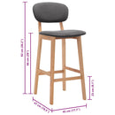 vidaXL 2 db sötétszürke szövet bárszék