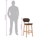 vidaXL 2 db barna szövet bárszék