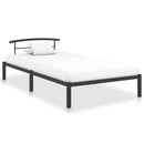 vidaXL fekete fém ágykeret 90 x 200 cm