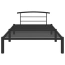 vidaXL fekete fém ágykeret 90 x 200 cm