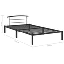 vidaXL fekete fém ágykeret 90 x 200 cm