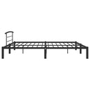 vidaXL fekete fém ágykeret 200 x 200 cm
