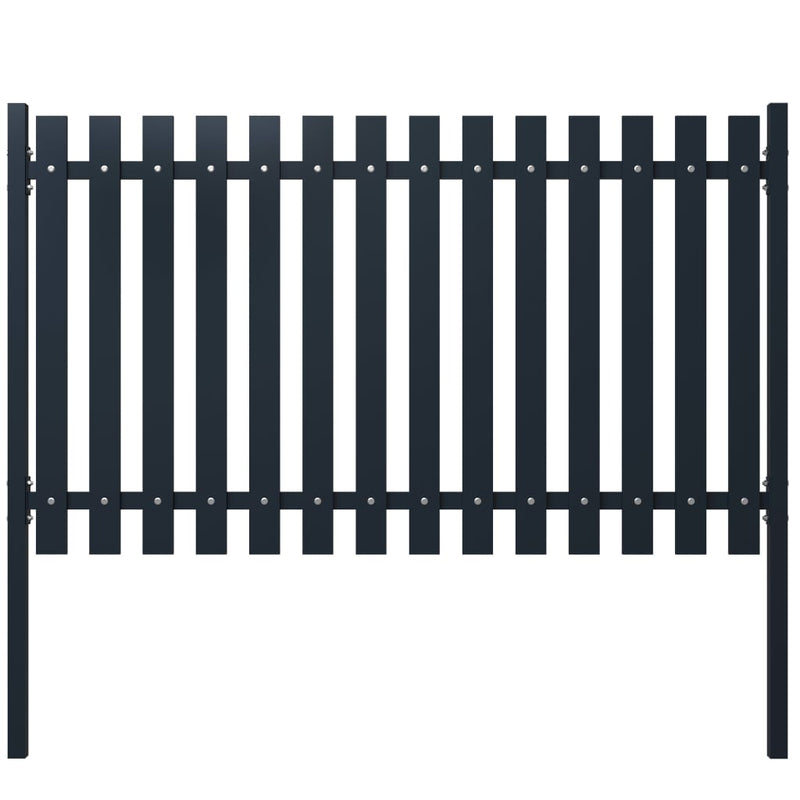 vidaXL antracit színű porszórt acél kerítéspanel 178 x 75 cm