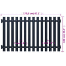 vidaXL antracit színű porszórt acél kerítéspanel 178 x 100 cm