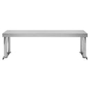 vidaXL konyhai rozsdamentes acél munkaasztal és polc 120 x 30 x 120 cm