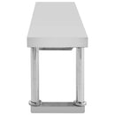 vidaXL konyhai rozsdamentes acél munkaasztal és polc 120 x 30 x 120 cm