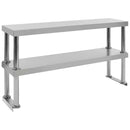 vidaXL konyhai rozsdamentes acél munkaasztal és polc 120 x 60 x 150 cm