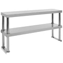 vidaXL konyhai rozsdamentes acél munkaasztal és polc 120 x 60 x 150 cm