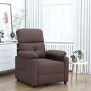 vidaXL sötétbarna szövet dönthető fotel