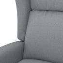 vidaXL világosszürke szövet felállást segítő fotel