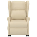 vidaXL krémszínű szövet felállást segítő fotel
