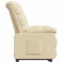 vidaXL krémszínű szövet dönthető fotel