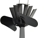 vidaXL fekete hővel meghajtott kétlapátos kandalló ventilátor