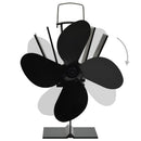 vidaXL fekete hővel meghajtott négylapátos kandalló ventilátor