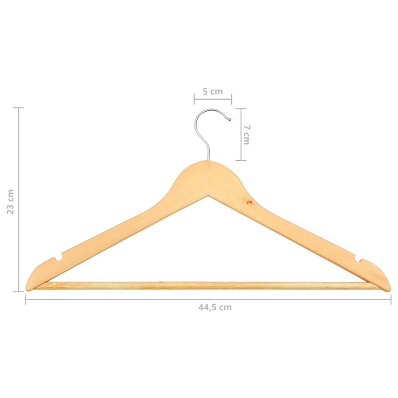 vidaXL 20 db csúszásmentes keményfa ruhaakasztó