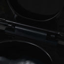 vidaXL fekete falra szerelhető kerámia WC rejtett öblítőtartállyal