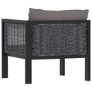 vidaXL antracitszürke polyrattan sarokkanapé-elem bal oldali karfával