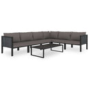 vidaXL antracitszürke polyrattan sarokkanapé-elem bal oldali karfával