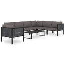 vidaXL antracitszürke polyrattan sarokkanapé-elem bal oldali karfával