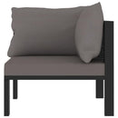 vidaXL antracitszürke polyrattan sarokkanapé-elem bal oldali karfával