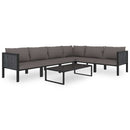 vidaXL antracitszürke polyrattan sarokkanapé-elem bal oldali karfával