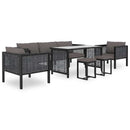vidaXL antracitszürke polyrattan sarokkanapé-elem bal oldali karfával