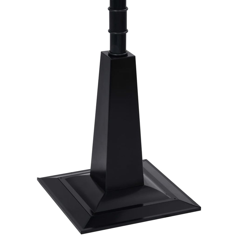 vidaXL fekete/piros PVC karácsonyi utcai lámpa Mikulással 81x40x188 cm