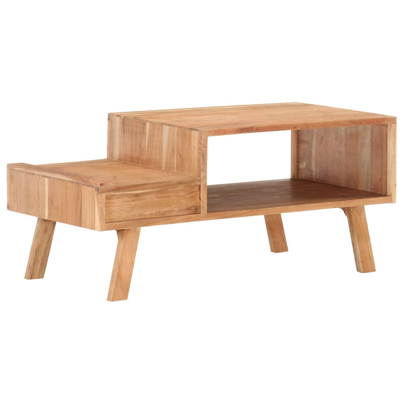 vidaXL tömör akácfa dohányzóasztal 100 x 50 x 45 cm