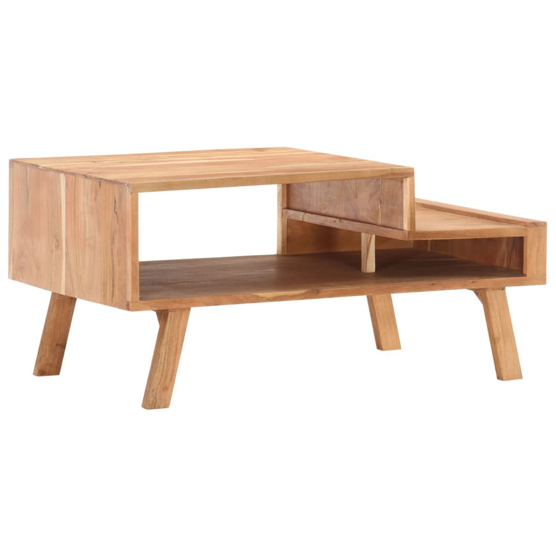 vidaXL tömör akácfa dohányzóasztal 100 x 50 x 45 cm