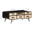 vidaXL tömör mangófa dohányzóasztal 100 x 50 x 40 cm