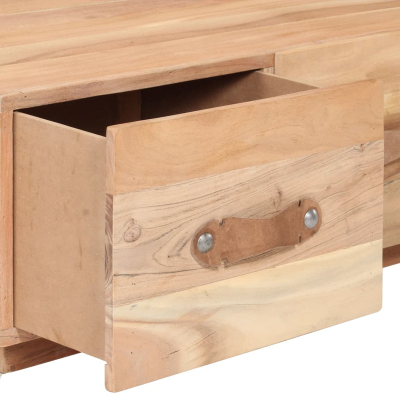 vidaXL tömör újrahasznosított fa dohányzóasztal 90 x 50 x 35 cm