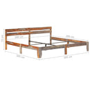 vidaXL tömör fa ágykeret matrac nélkül 200 x 200 cm