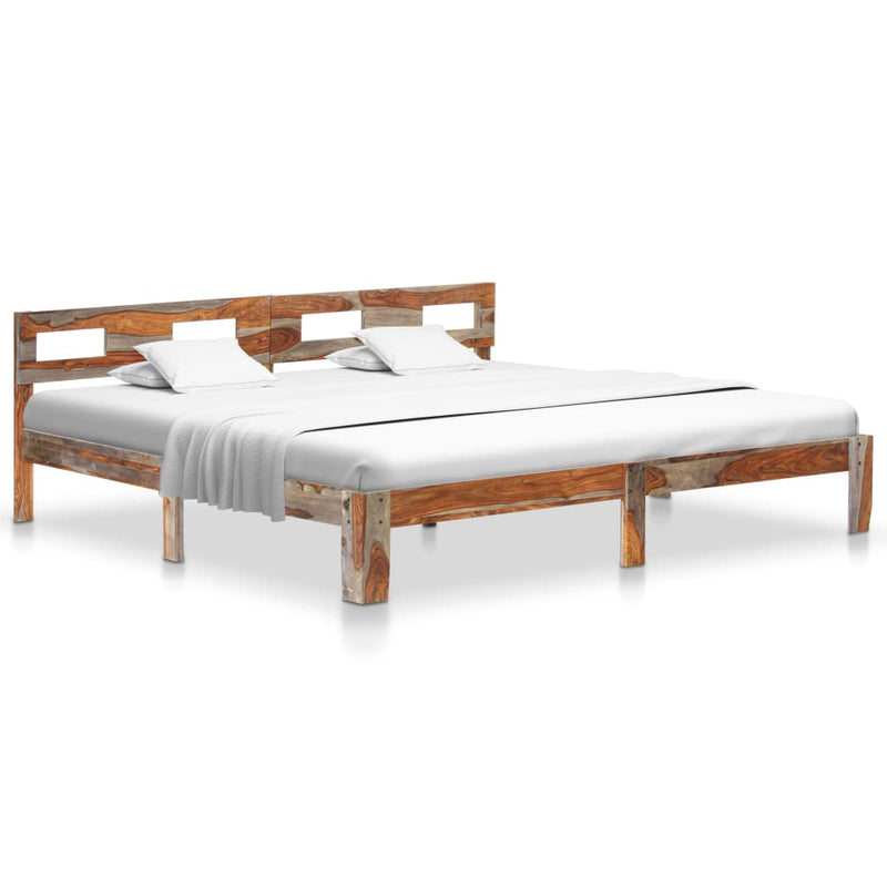 vidaXL tömör fa ágykeret matrac nélkül 200 x 200 cm