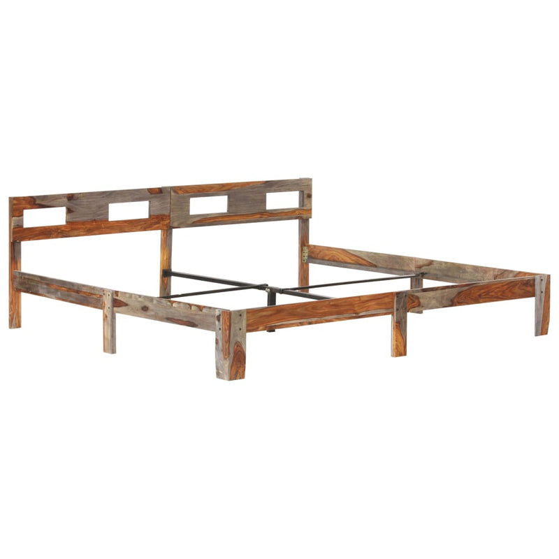 vidaXL tömör fa ágykeret matrac nélkül 200 x 200 cm