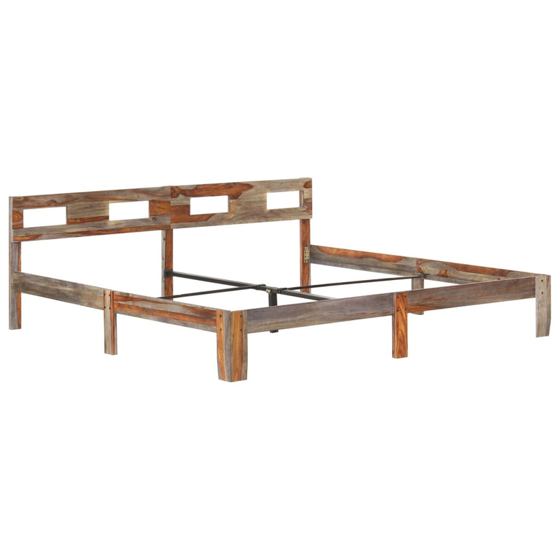 vidaXL tömör fa ágykeret matrac nélkül 200 x 200 cm