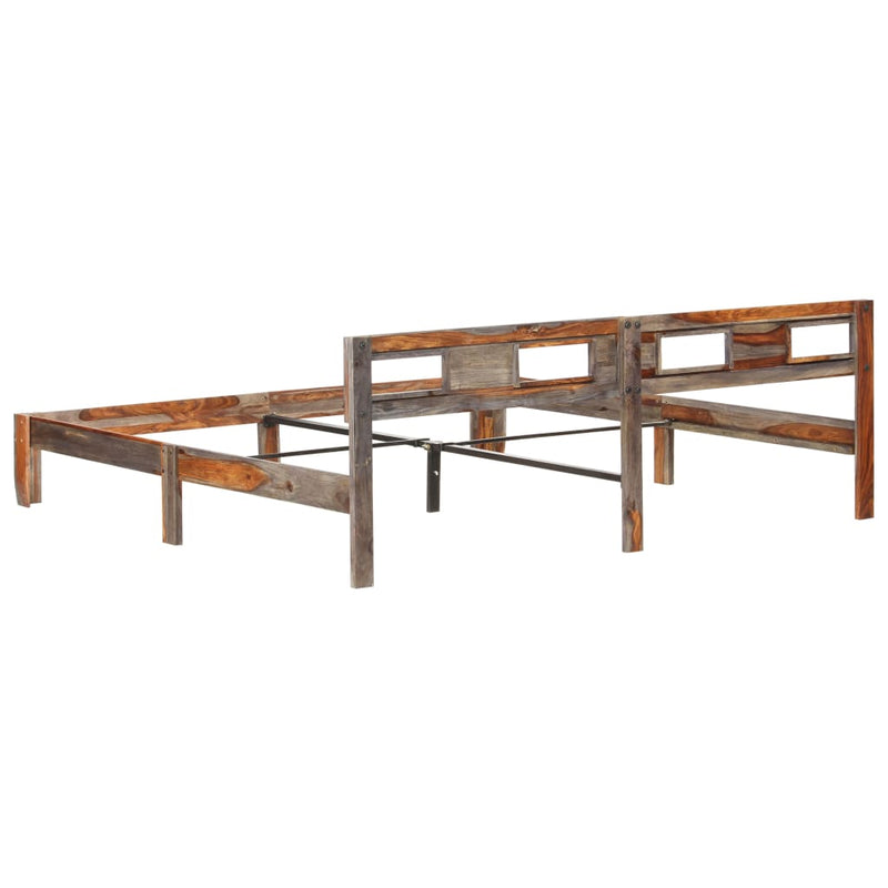 vidaXL tömör fa ágykeret matrac nélkül 200 x 200 cm