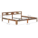 vidaXL tömör fa ágykeret matrac nélkül 200 x 200 cm