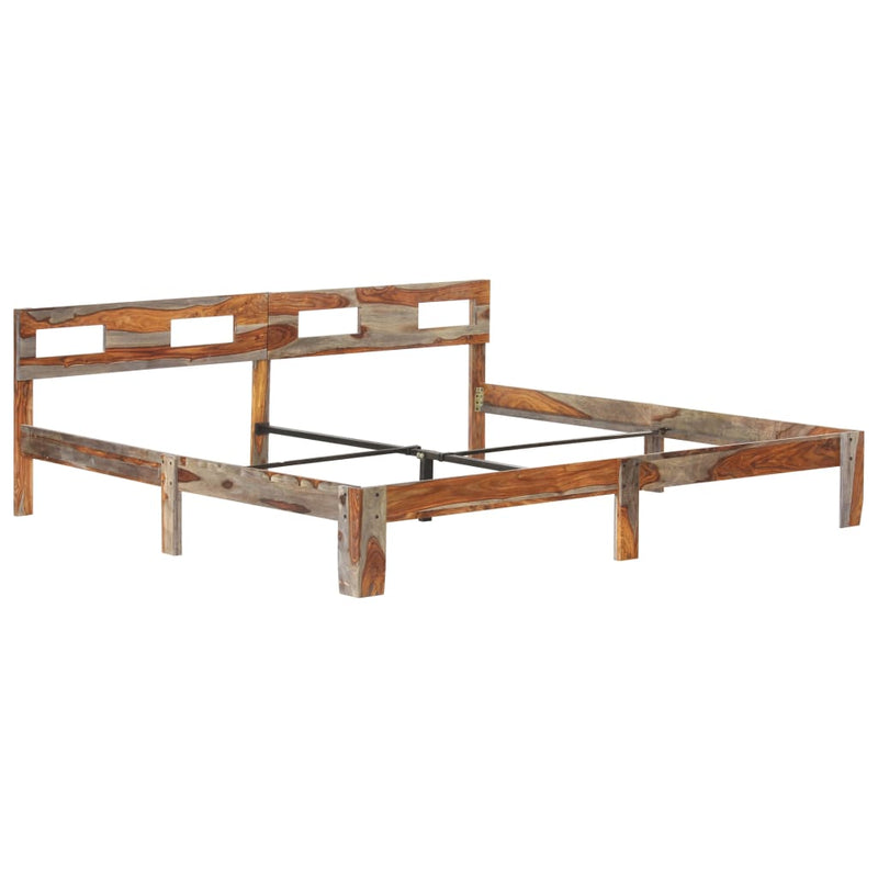 vidaXL tömör fa ágykeret matrac nélkül 200 x 200 cm