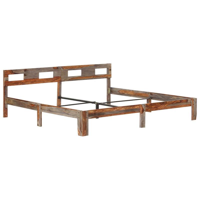 vidaXL tömör fa ágykeret matrac nélkül 200 x 200 cm